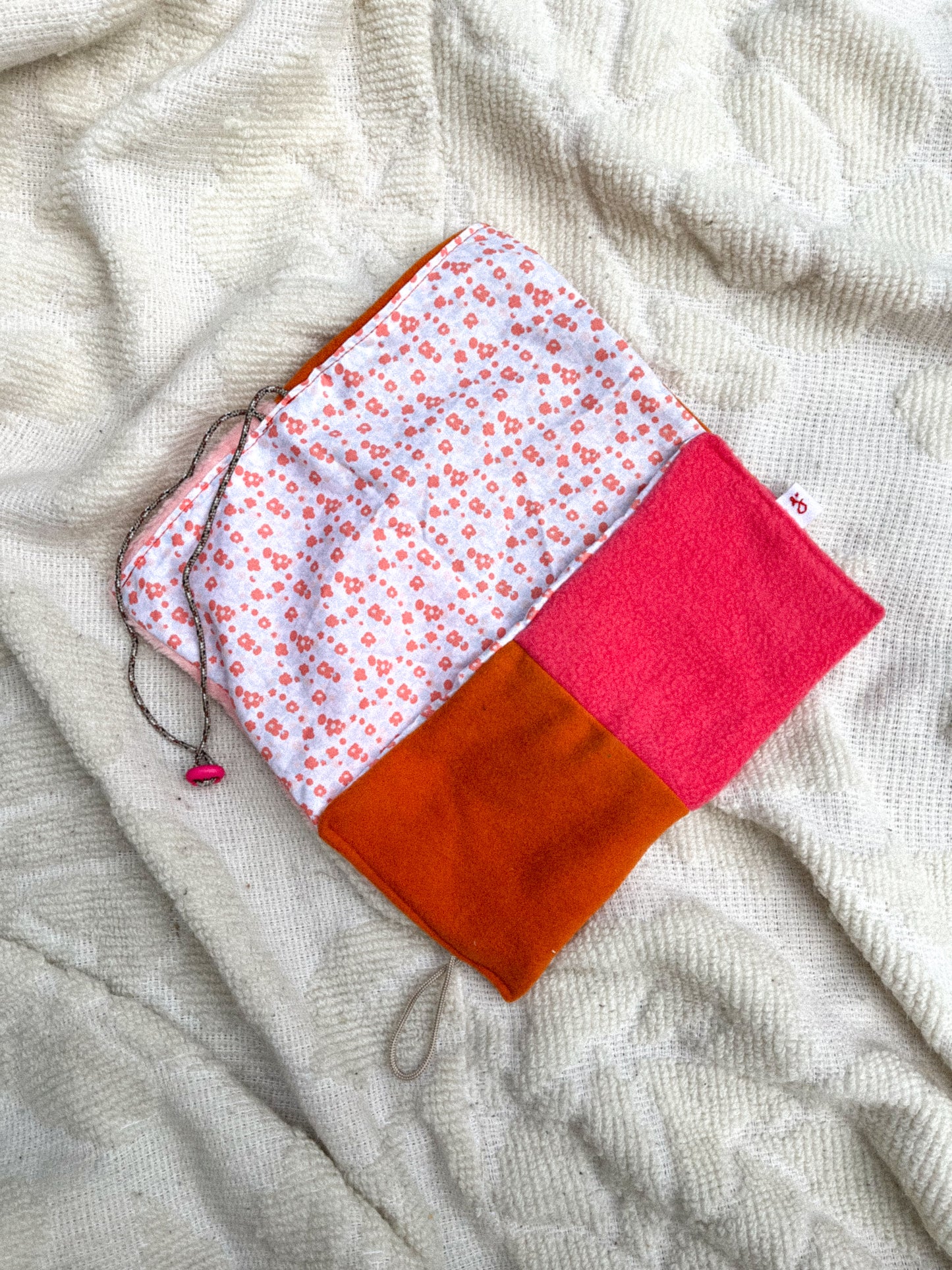 Pochette de baroudage orange x rose