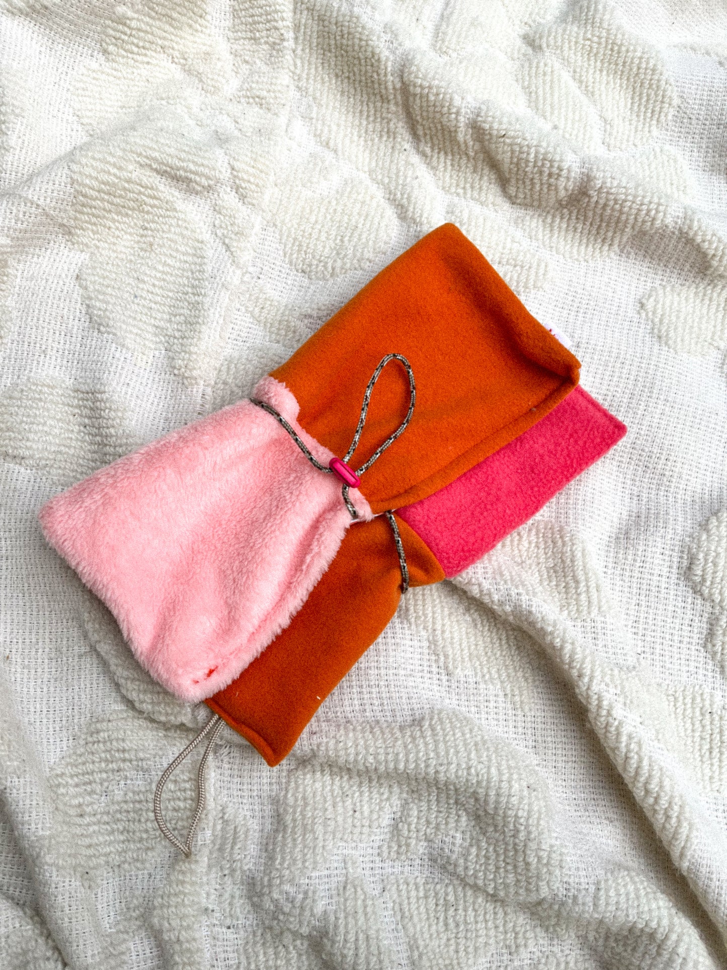 Pochette de baroudage orange x rose