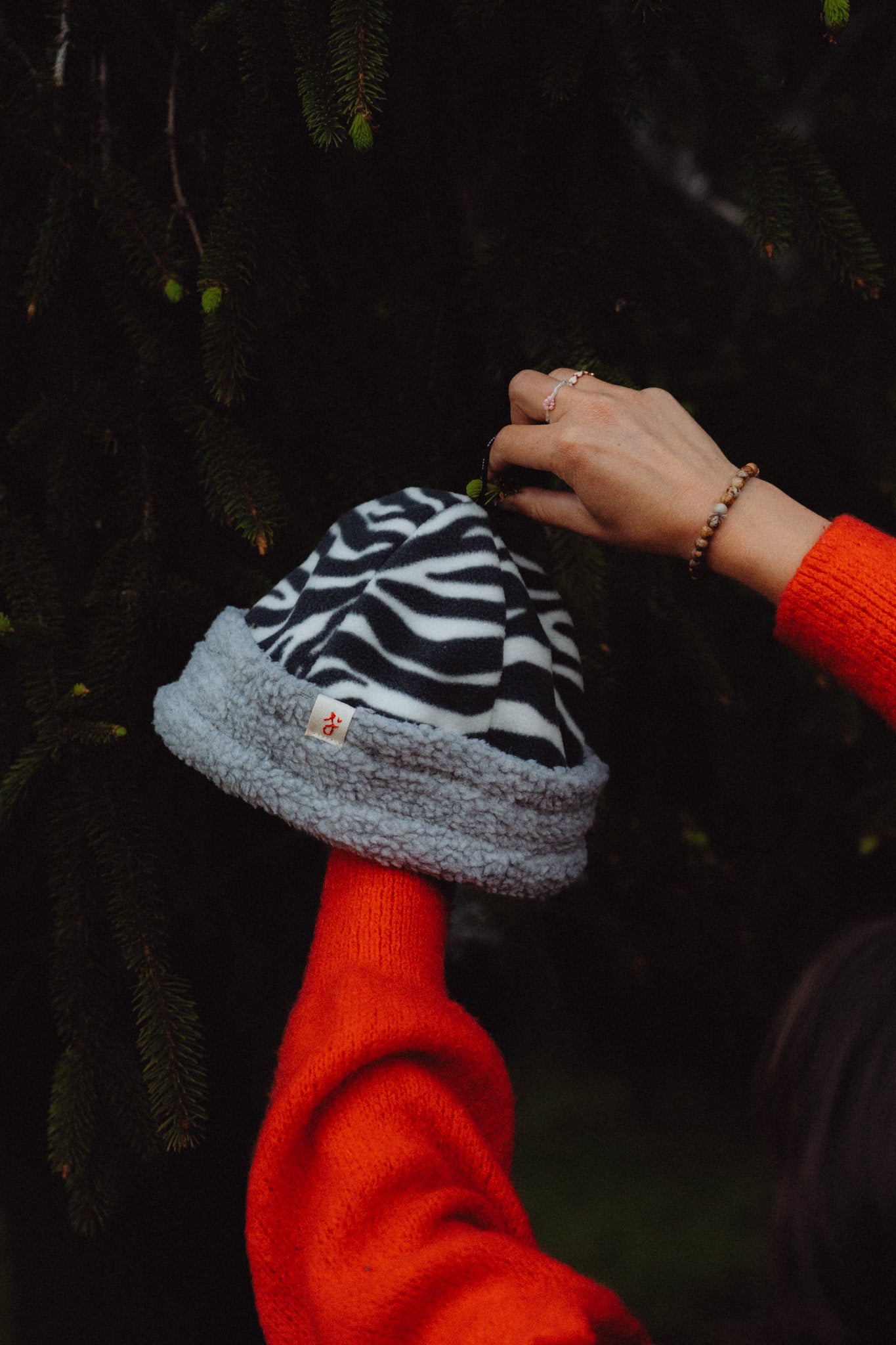 BONNET ZEBRE x GRIS