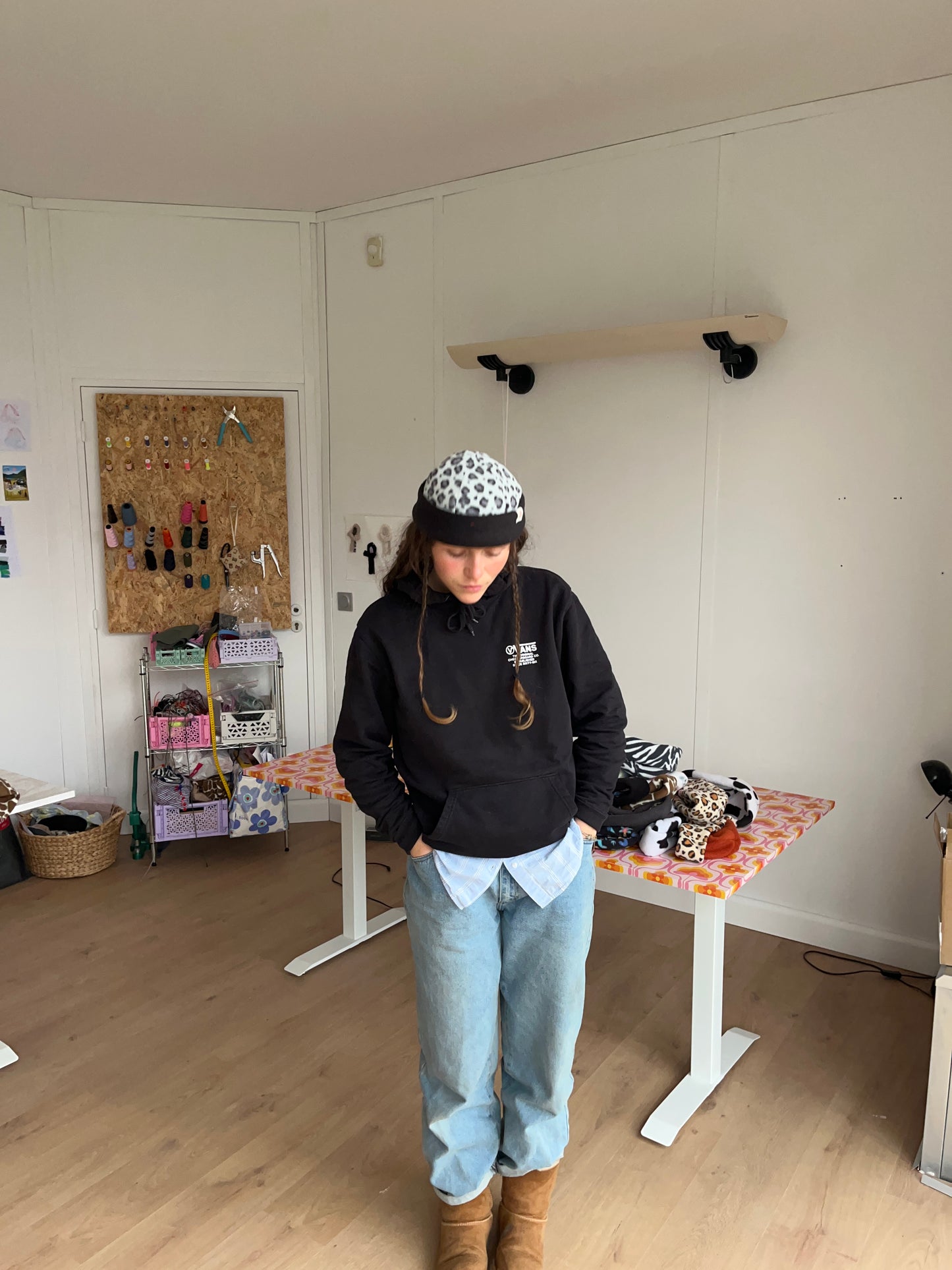 BONNET LEO GRIS x NOIR