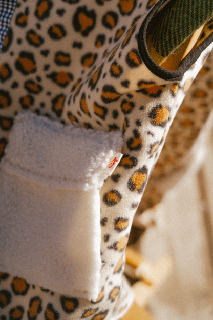 POLAIRE SANS MANCHE LEOPARD