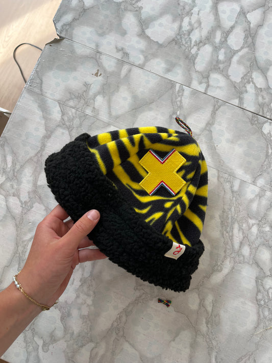 Bonnet zèbre jaune x noir