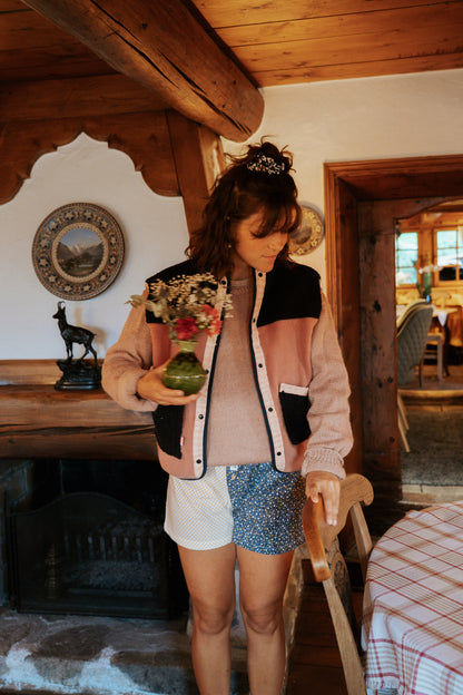 POLAIRE SANS MANCHE VIEUX ROSE