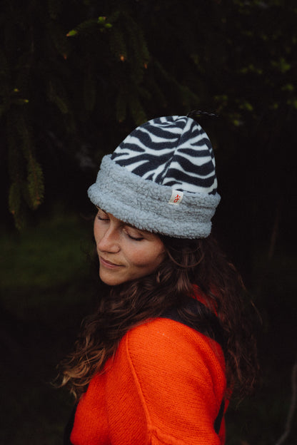 BONNET ZEBRE x GRIS